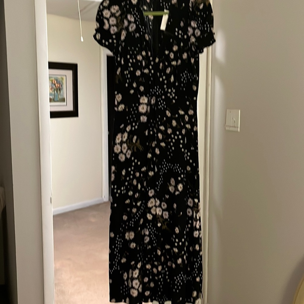Madewell Floral V-neck maxi dress size 4